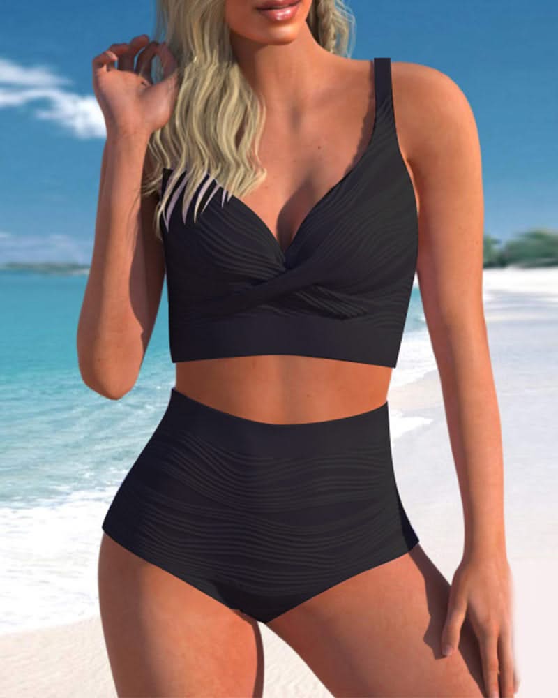 Bikinis unis à taille haute-Costumes Estivaux pour Femmes-PARIS FEMME