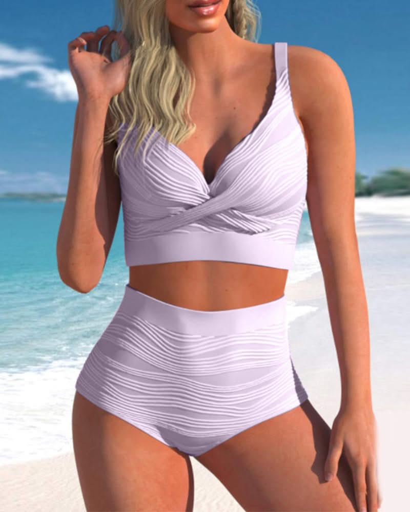 Bikinis unis à taille haute-Costumes Estivaux pour Femmes-PARIS FEMME