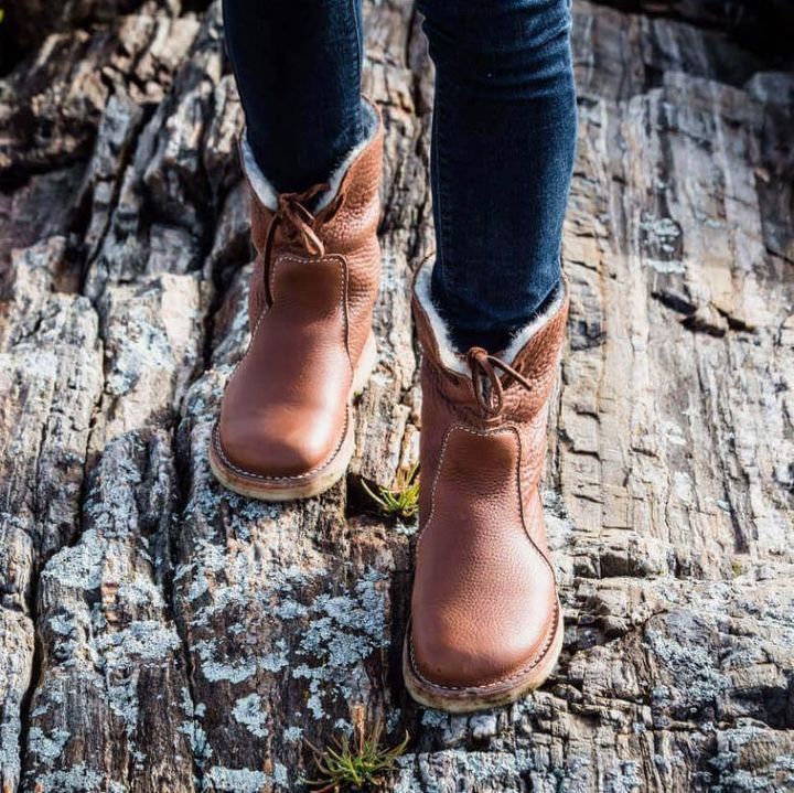 Bottes cuir veau imperméables - Doublure laine - 50% rabais-Chaussures-PARIS FEMME