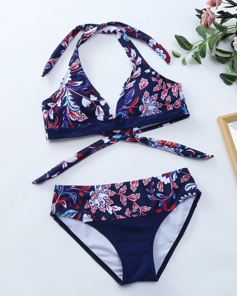 Ensemble de bikini à motif floral-Costumes Estivaux pour Femmes-PARIS FEMME