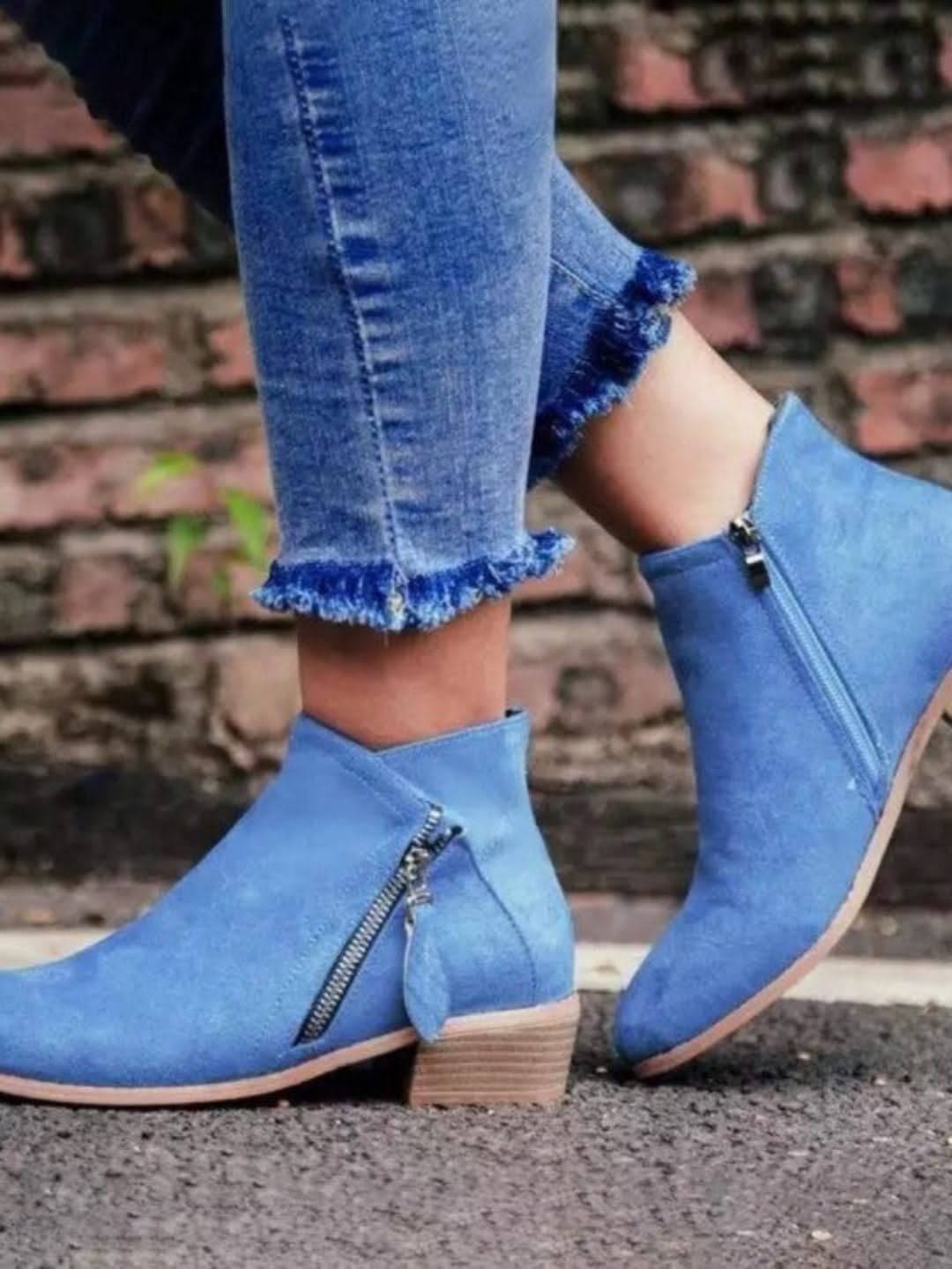 Bottes Ankle Zippées en Suède - Style Chic et Confort Inégalé-Chaussures pour Femmes-PARIS FEMME