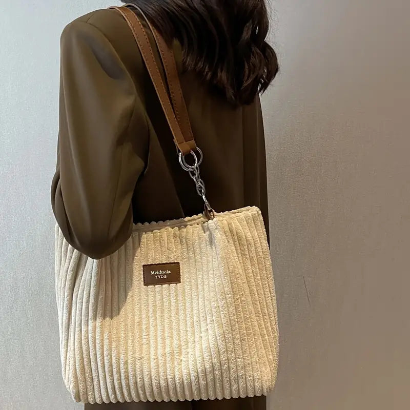 Clémence Côtelé Velours Sac - Élégance - Mode-sac à main-PARIS FEMME