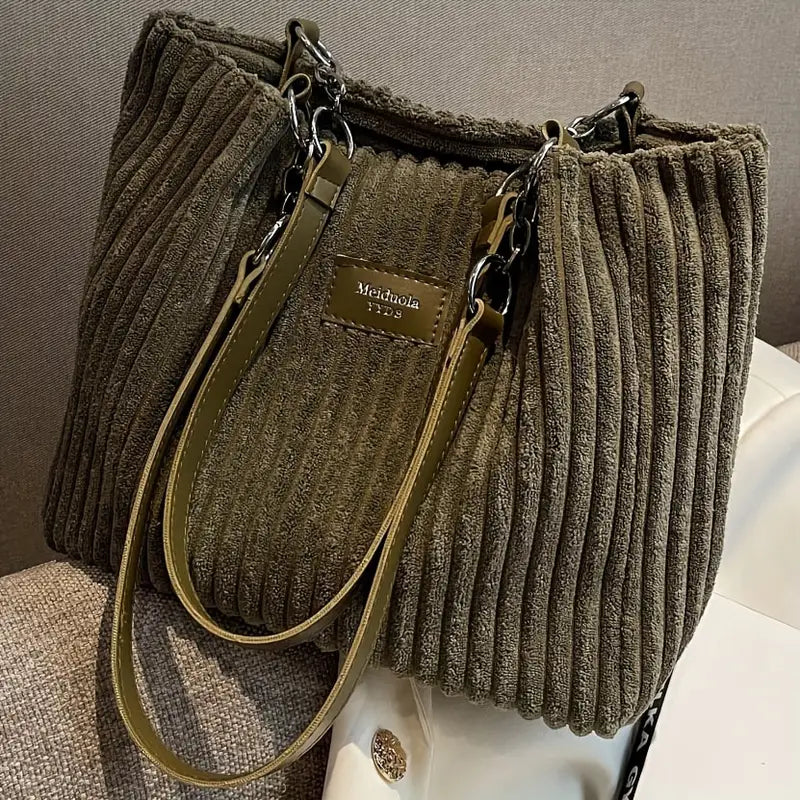 Clémence Côtelé Velours Sac - Élégance - Mode-sac à main-PARIS FEMME