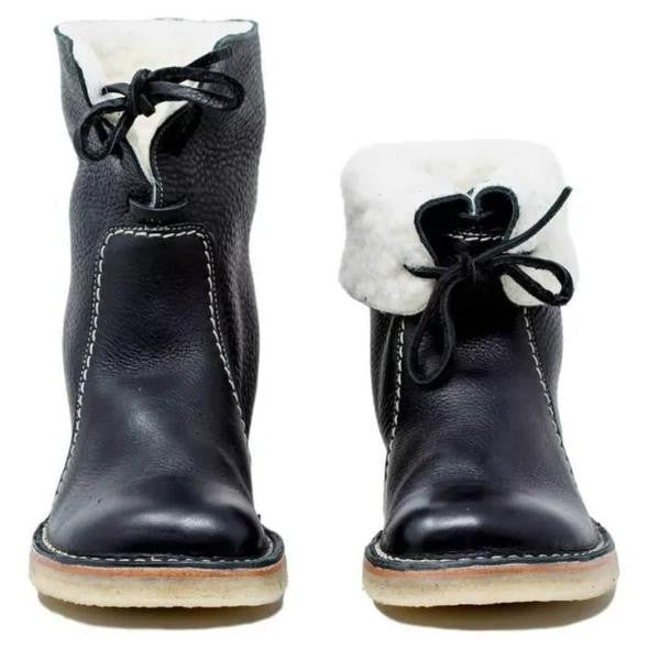 Bottes cuir veau imperméables - Doublure laine - 50% rabais-Chaussures-PARIS FEMME