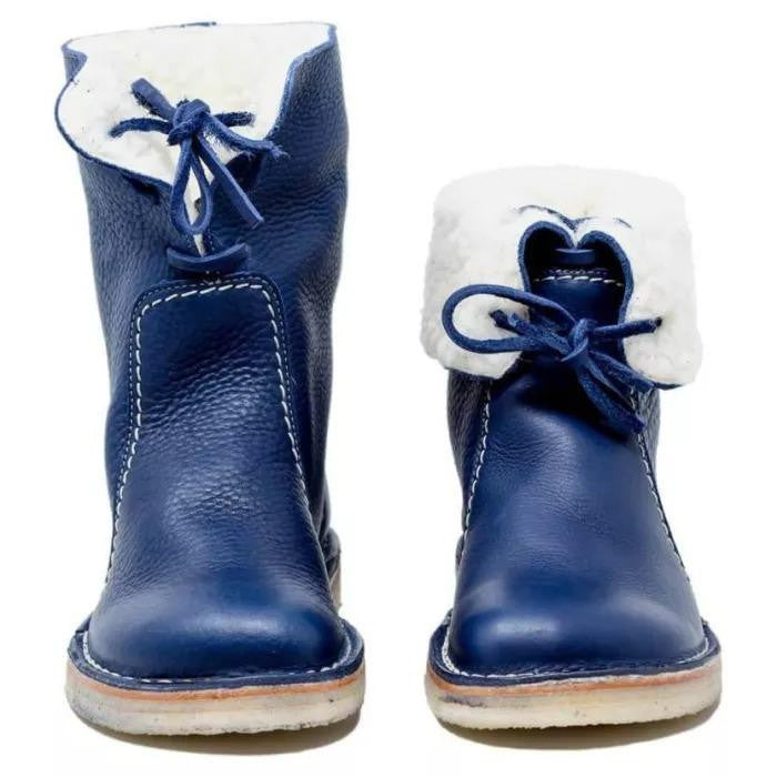 Bottes cuir veau imperméables - Doublure laine - 50% rabais-Chaussures-PARIS FEMME