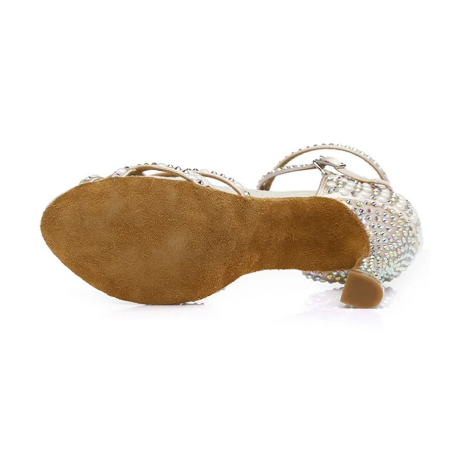 Chaussures Latines Satin Personnalisées - Talon Salsa - Danse Salon-Chaussures-PARIS FEMME