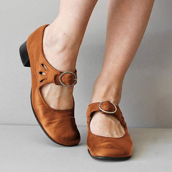 Sandales à Talon Cuir - Boucle Orthopédique Chic-Chaussures-PARIS FEMME