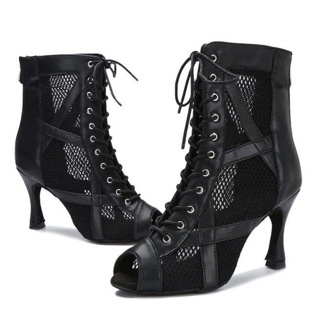 Bottes de danse jazz salsa cuir synthétique - Talons personnalisés-Chaussures-PARIS FEMME