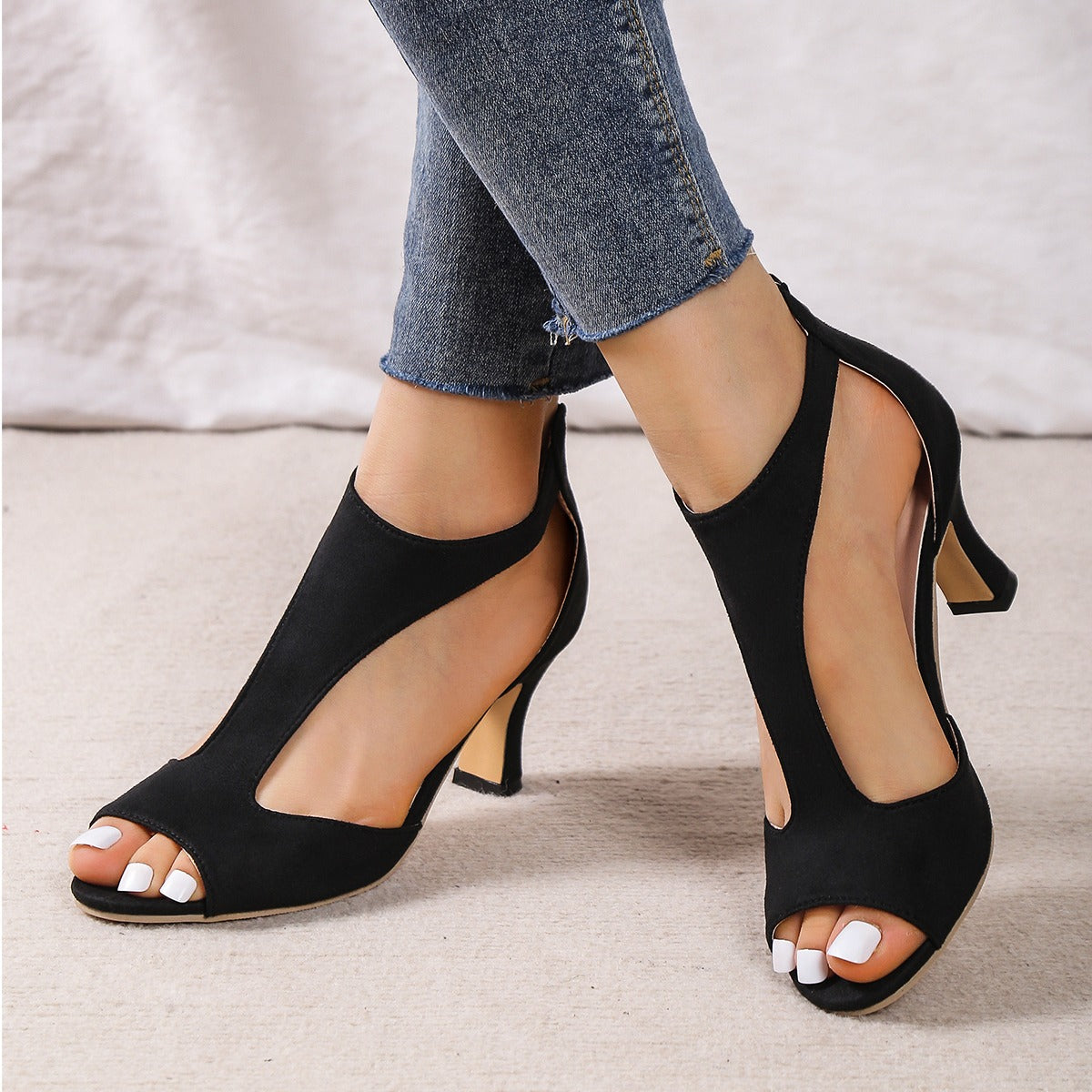 Talons hauts cuir confortables - Élégance et style-Chaussures-PARIS FEMME