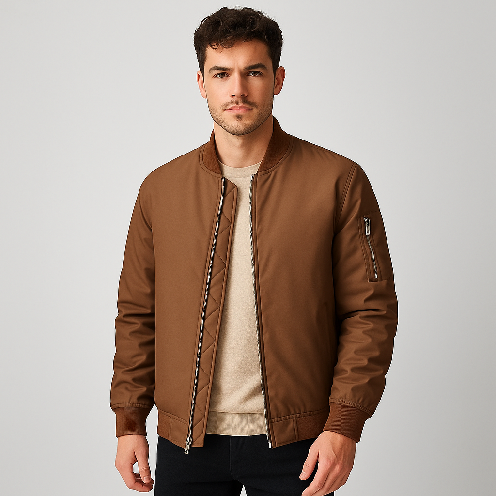 Veste bomber fermeture éclair ROUKIE KAKI Veste bomber fermeture éclair ROUKIE KAKI