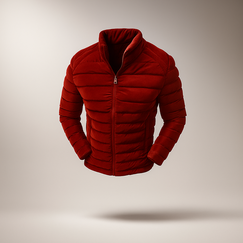 Veste Puffer Homme - Isolation Rembourrée - Col Haut - Coupe Ajustée