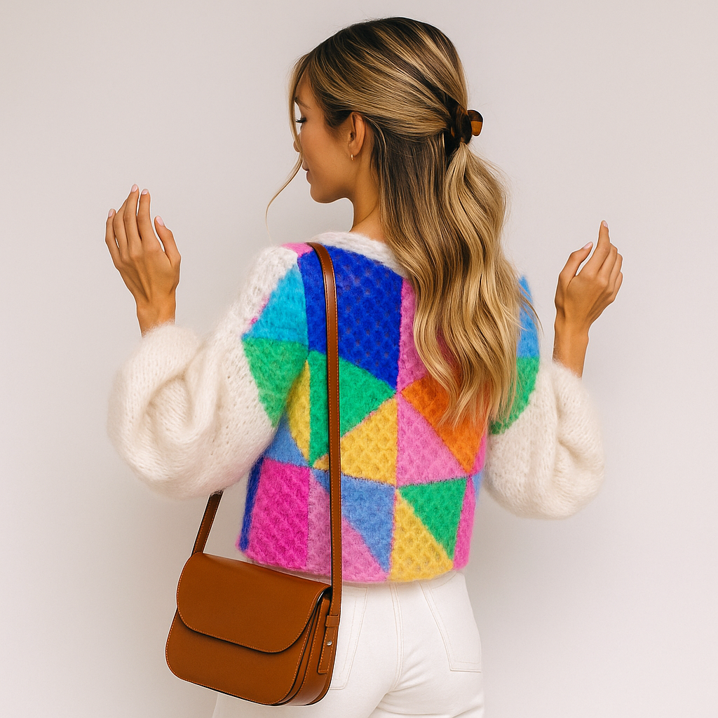 Stilla - Cardigan Douillet Multicolore - Confort Doux - Style Élégant & Chaleureux