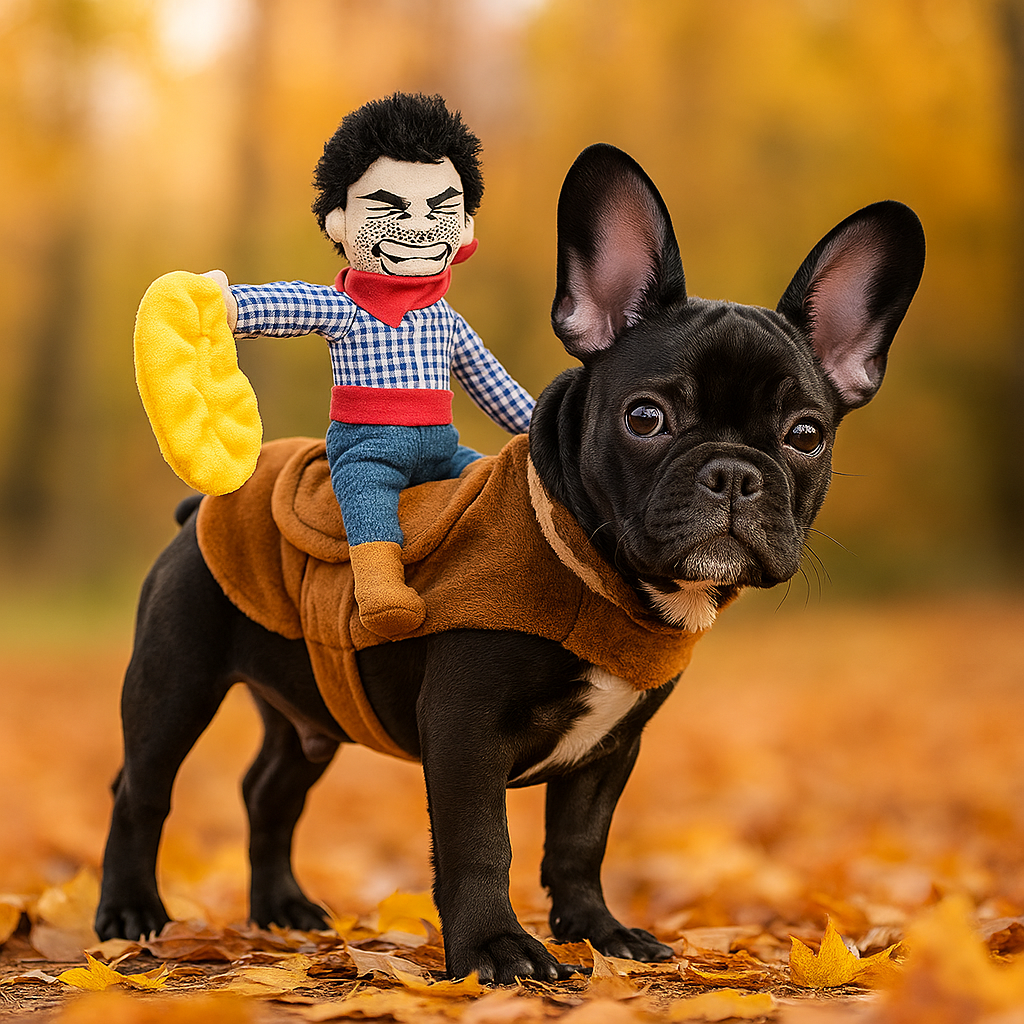 Cowboy-Hundekostüm Halloween - Bequem - Weicher Sattel - Einzigartig