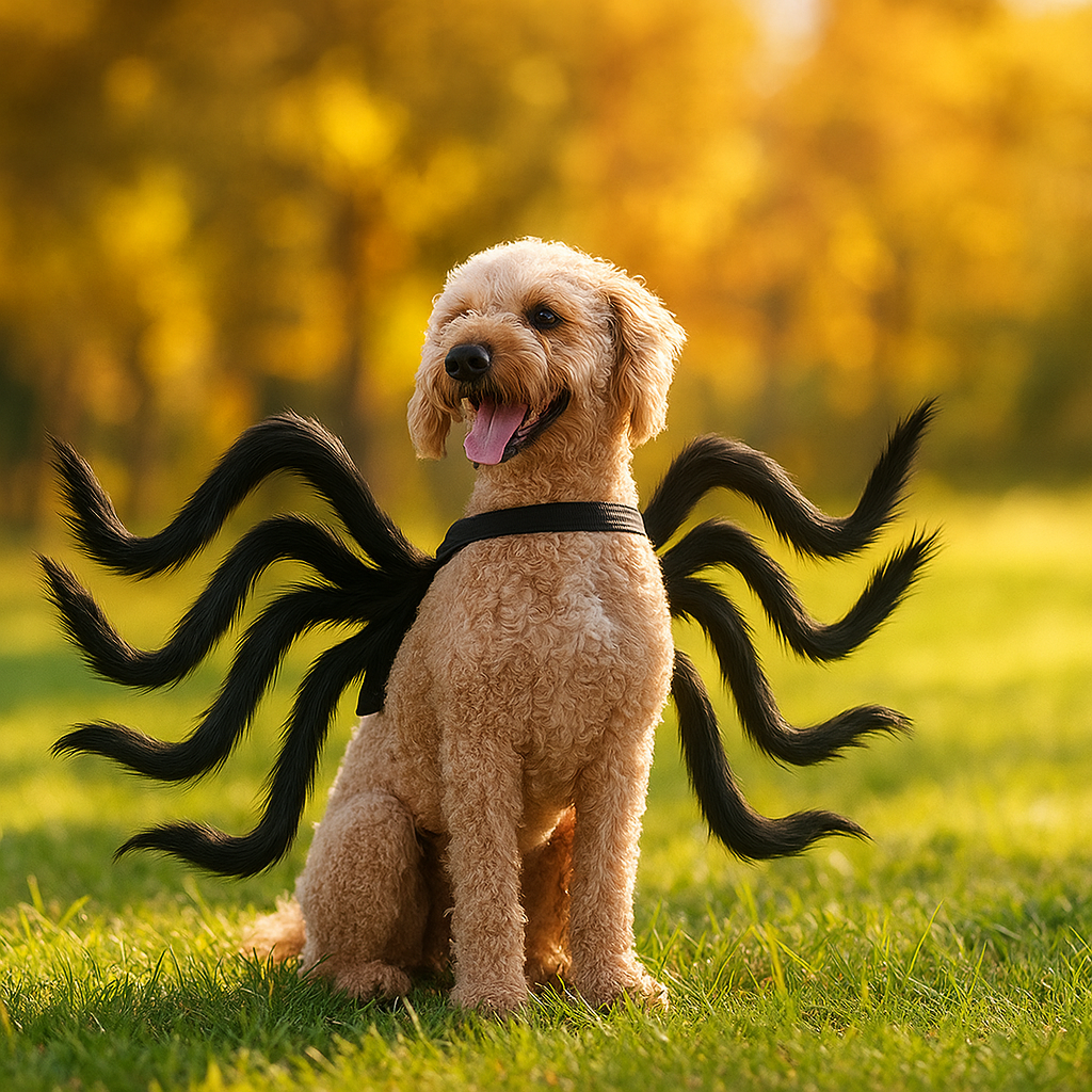 Halloween-Kostüm für Hund - Gruseliges Spinnendesign - Lustiges Fell-Outfit