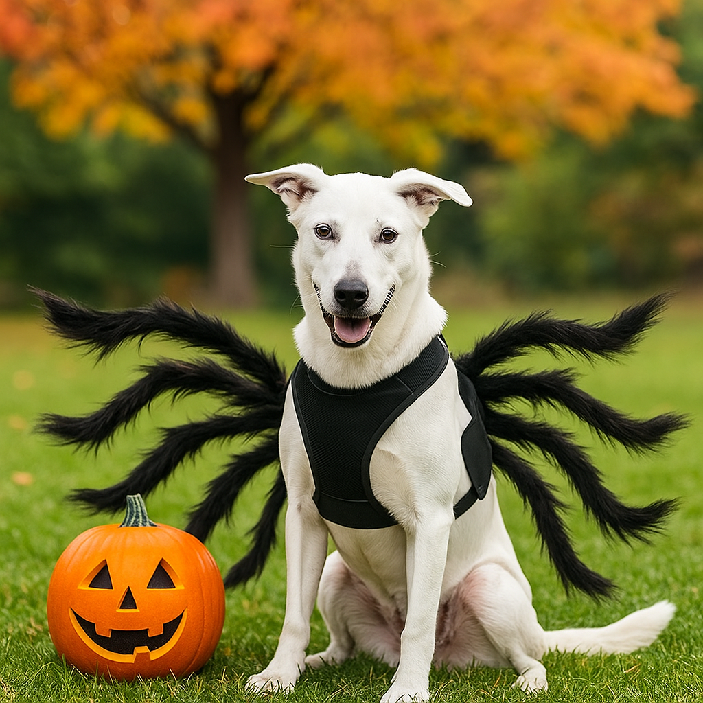 Halloween-Kostüm für Hund - Gruseliges Spinnendesign - Lustiges Fell-Outfit