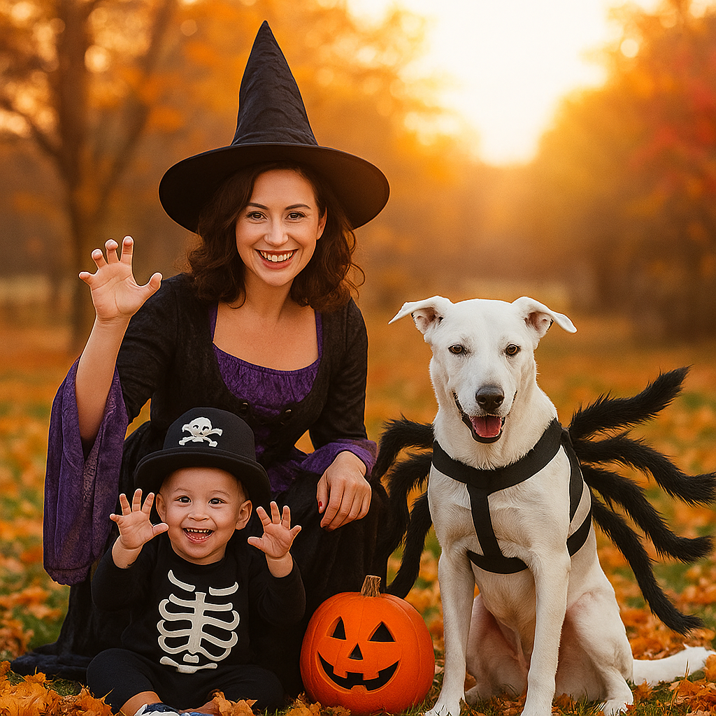 Halloween-Kostüm für Hund - Gruseliges Spinnendesign - Lustiges Fell-Outfit