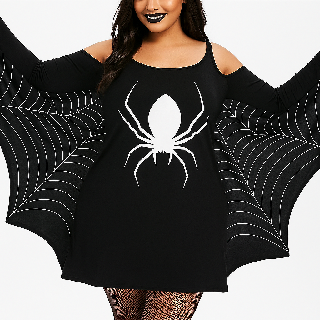 Robe Mini Gothique Erica - Kühnes Halloween-Kostüm - Einzigartiger Stil