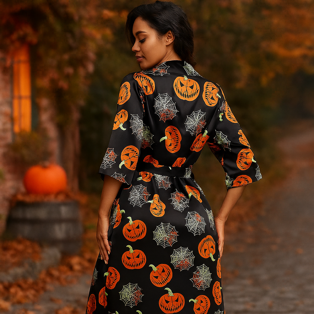 Halloween-Kostüm Cecilia - Kürbisdruck - Einzigartig & Lustig