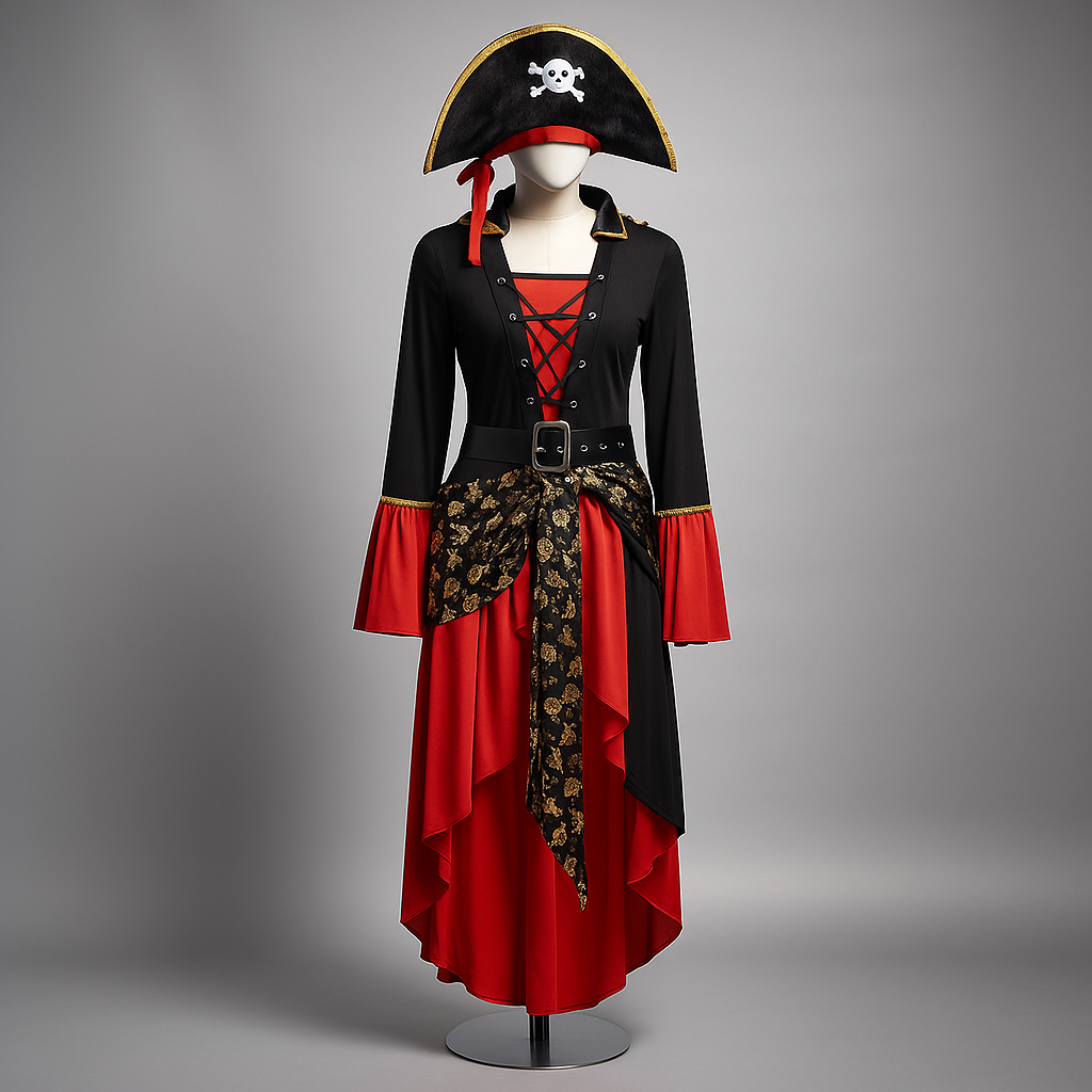 Angelica - Elegantes Piratenkostüm - Ideal für Halloween & Feste