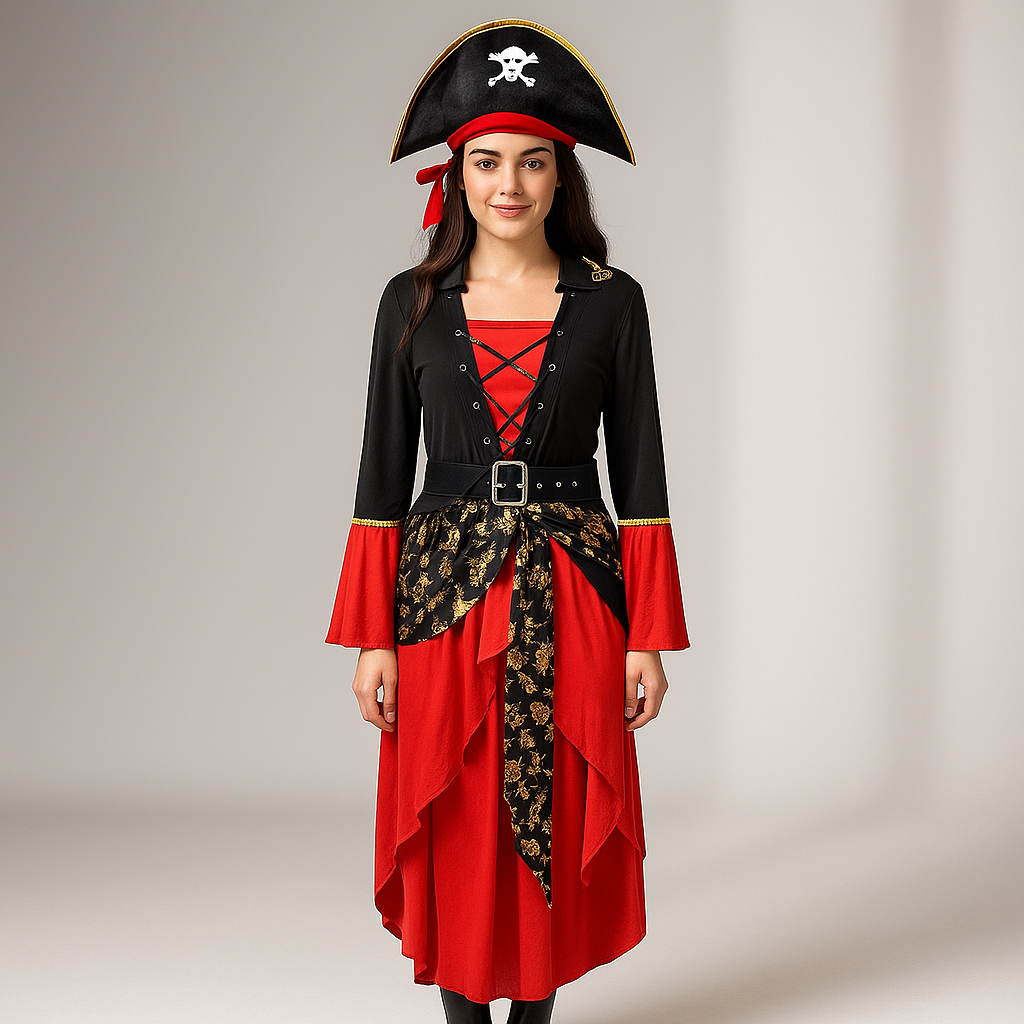 Angelica - Elegantes Piratenkostüm - Ideal für Halloween & Feste