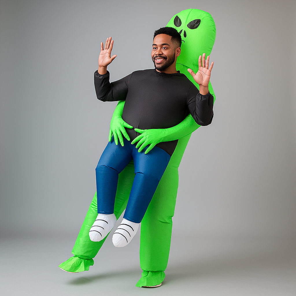 Elettra Kostüm Halloween Aufblasbar - Design Alien - Einzigartig & Amüsant