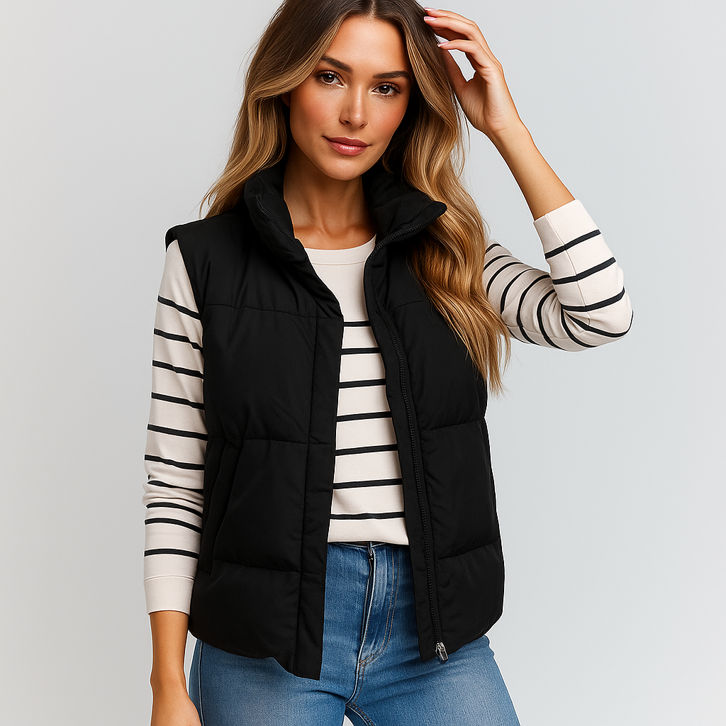 Gilet avec Fermeture Éclair - Poches Pratiques - Confort et Style