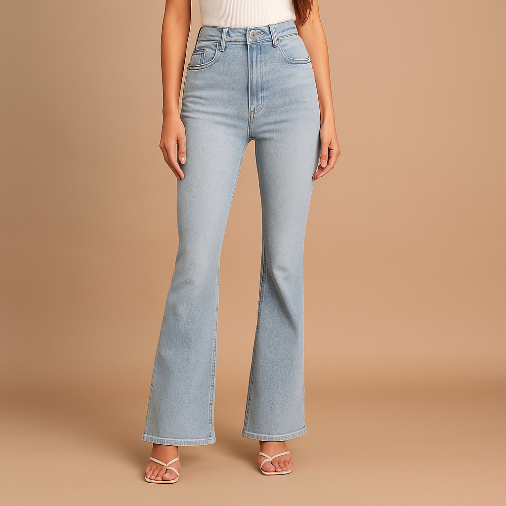 Jeans Flottants Taille Haute pour Femmes - Confort - Style - Mouvement