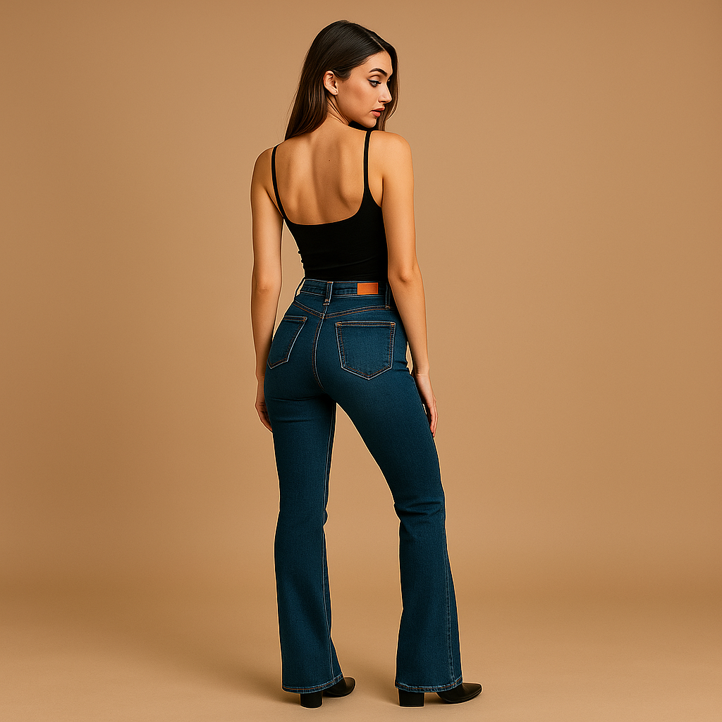Jeans Flottants Taille Haute pour Femmes - Confort - Style - Mouvement