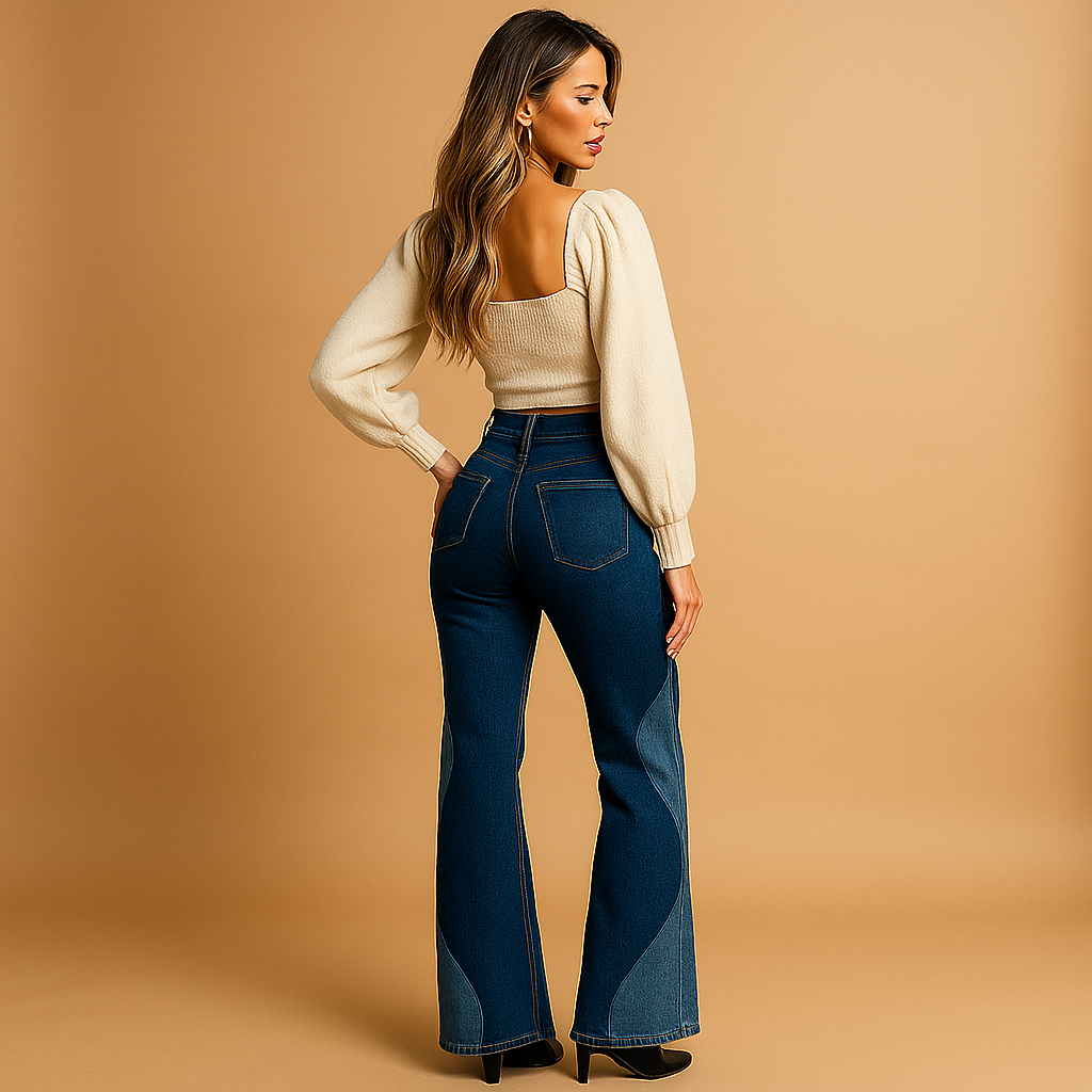 Pantalons pour Femme - Flare Chic - Rétro Élégant