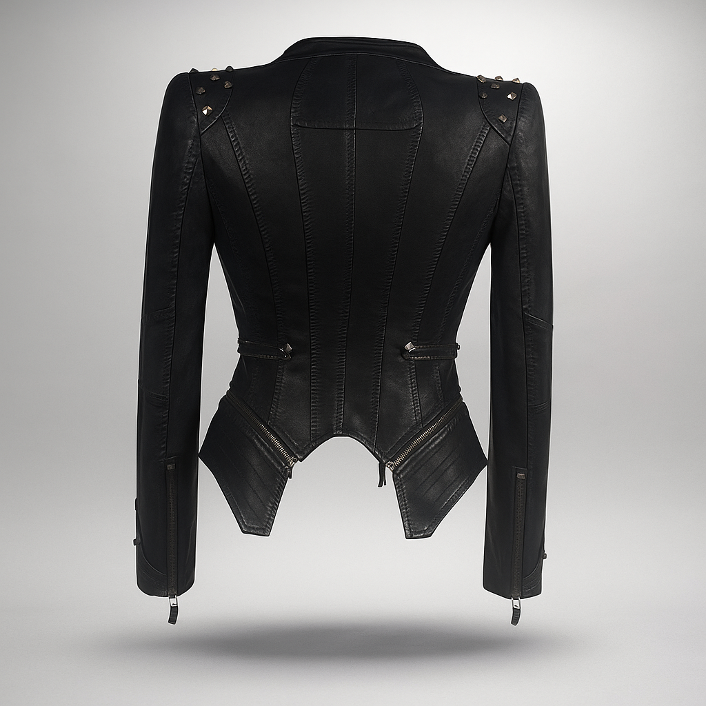Veste en Cuir Gothique pour Femmes - Style Fort - Design Unique