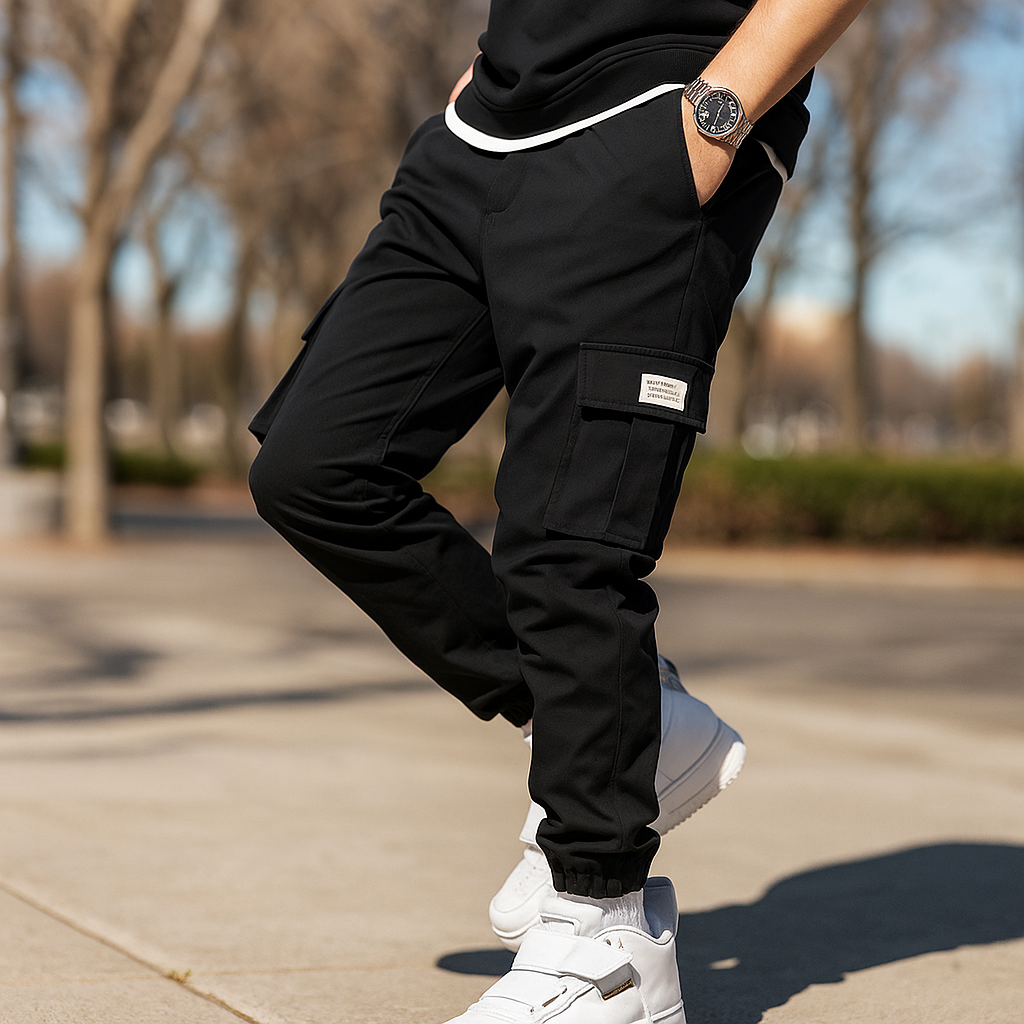 Pantalons Cargo pour Homme - Taille Élastique - Plusieurs Poches Pratiques
