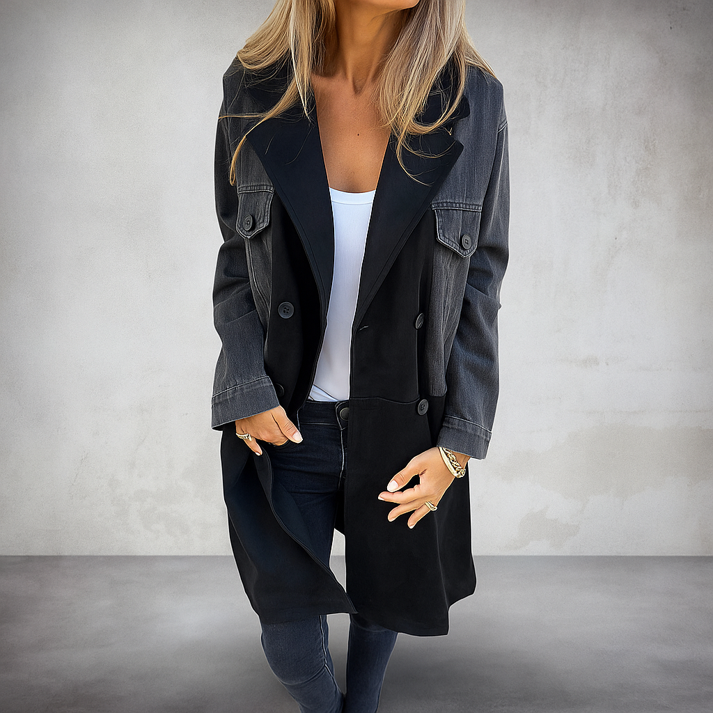 Bonfilia Trench - Couture en denim - Style unique et durabilité
