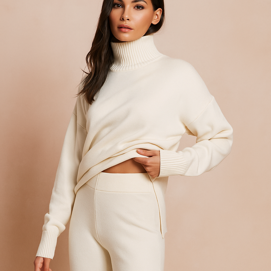 Ensembles de Pulls - Pull Col Montant - Pantalons Assortis Luo