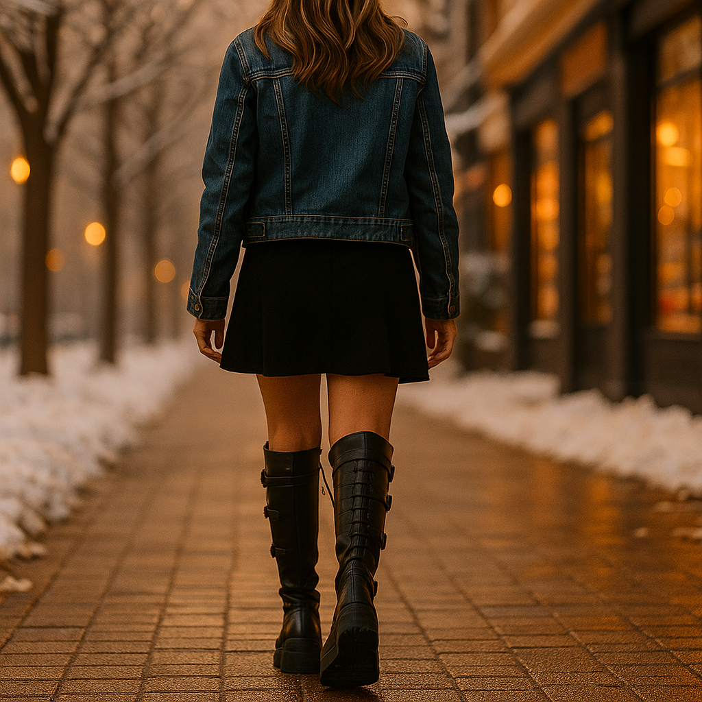 Bottes Hautes à Lacets Femme – Plateforme Tendance