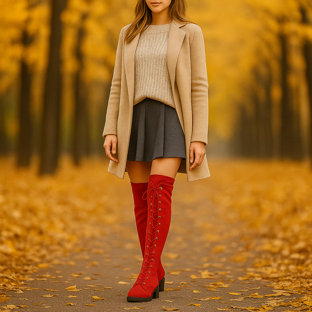 Bottes Cuissardes Overknee à Lacets – Style Élégant et Mode Femme