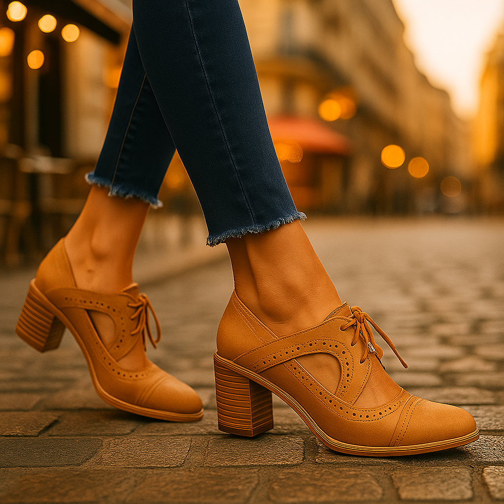 Chaussures à talon rétro femme