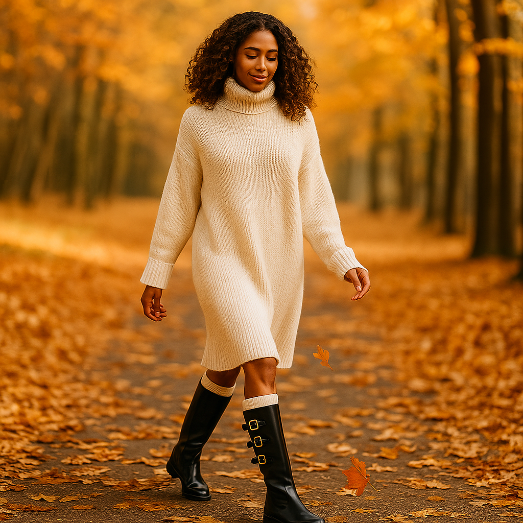Bottes noires femme à boucles - Confort et Durabilite