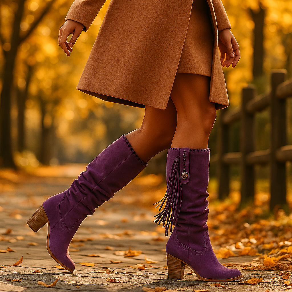 Bottes Western Femme à Franges Élégantes