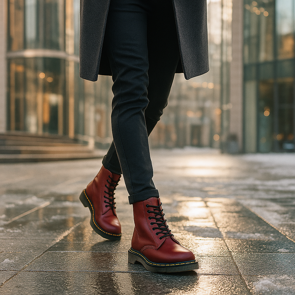 Bottes de Combat Unisex Cuir Robuste
