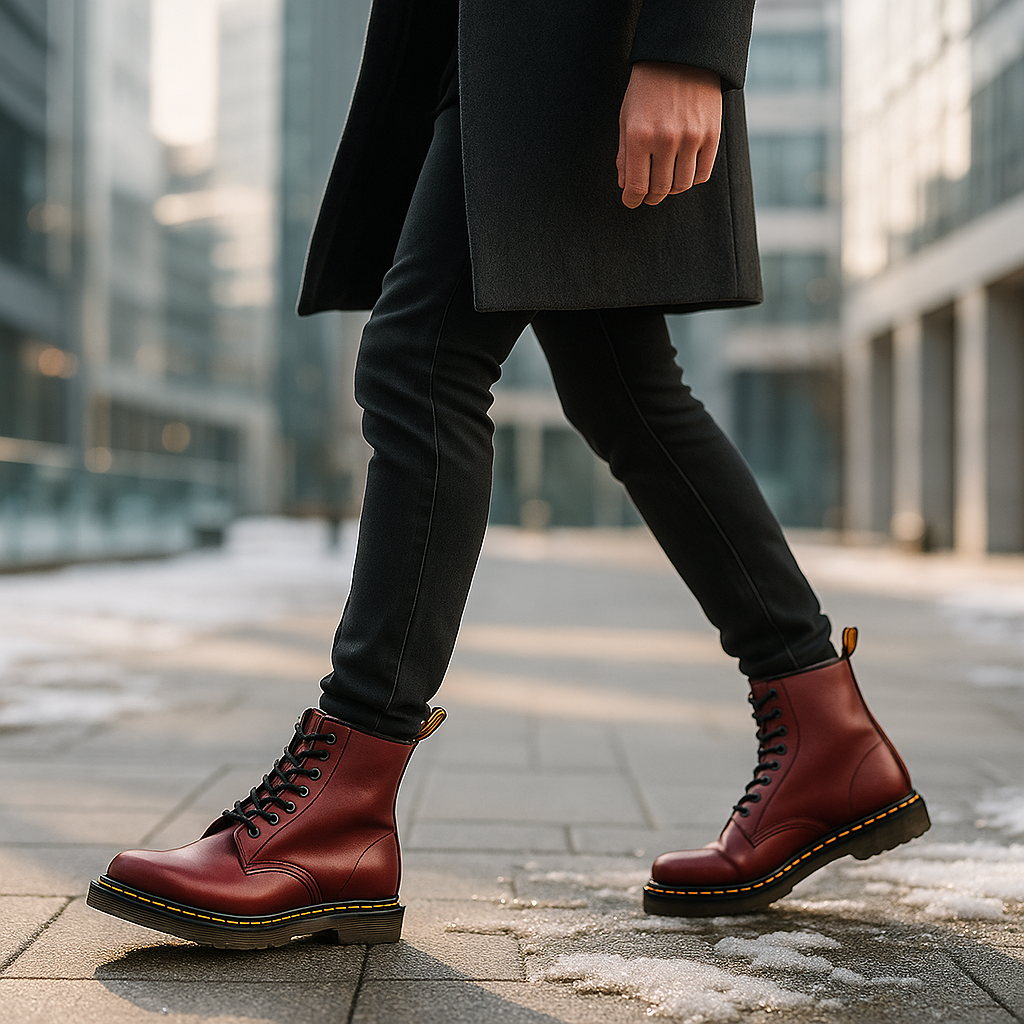 Bottes de Combat Unisex Cuir Robuste