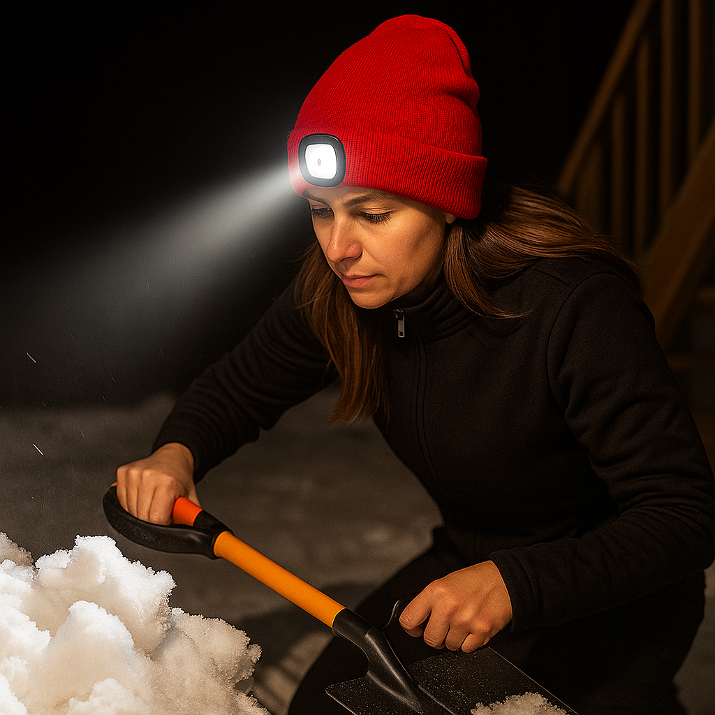 Bonnet LED Confortable avec Lampe Frontale Amovible