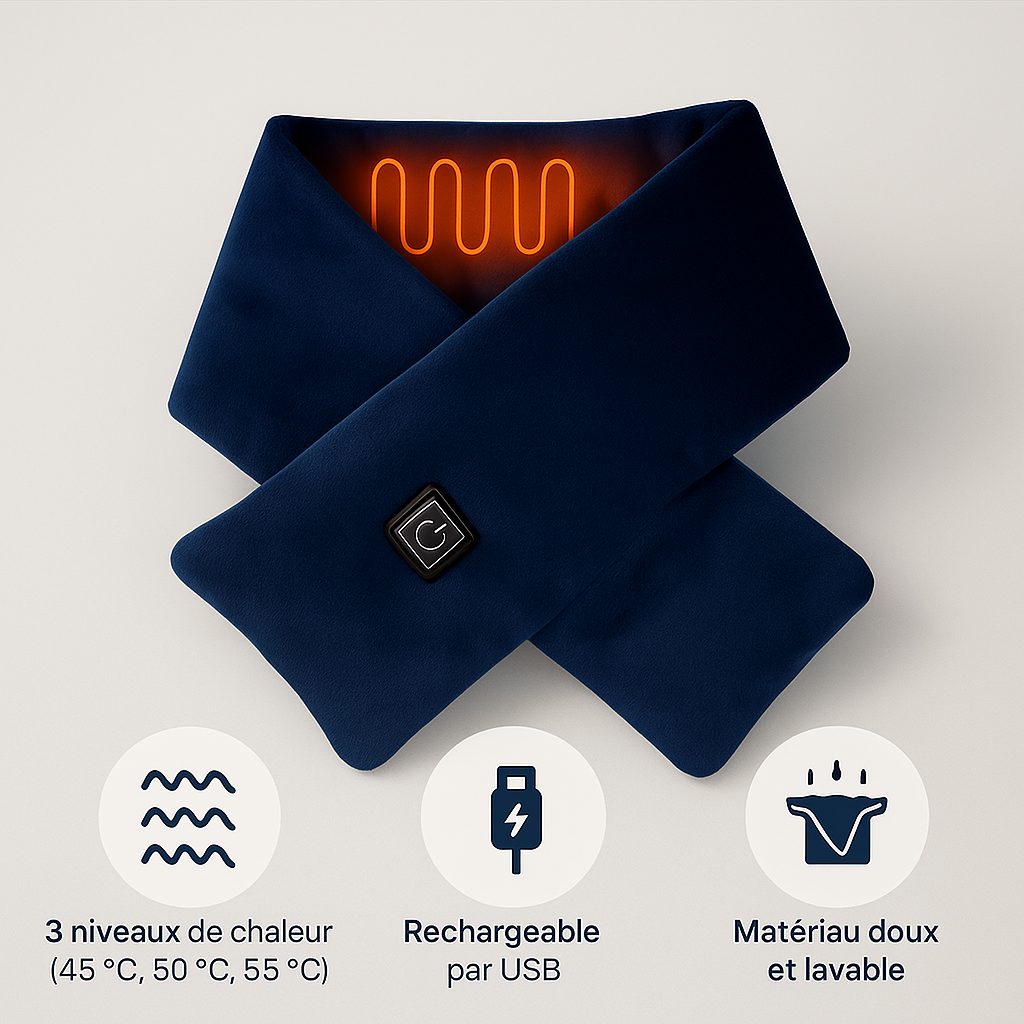 Elektrická vyhřívaná šála na zimu s 3 teplotami