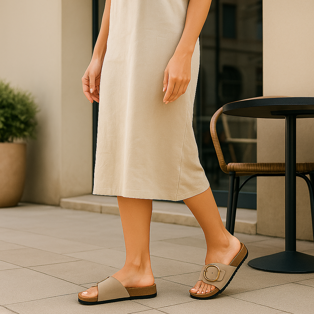 Britta - Dámské ortopedické sandály s elegantní přezkou