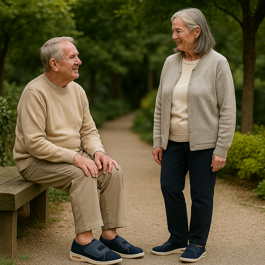 Extra breite orthopädische Schuhe für empfindliche Füße
