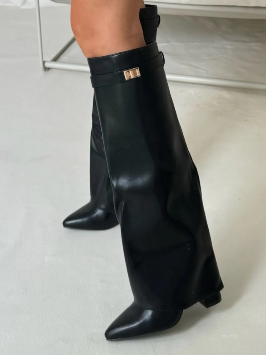 Bottes montantes à talon - Élégance automnale - Confort hiver-Chaussures-PARIS FEMME
