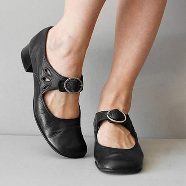 Sandales à Talon Cuir - Boucle Orthopédique Chic-Chaussures-PARIS FEMME