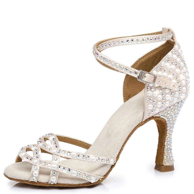 Chaussures Latines Satin Personnalisées - Talon Salsa - Danse Salon-Chaussures-PARIS FEMME