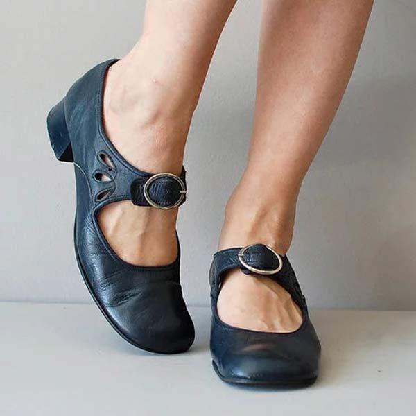 Sandales à Talon Cuir - Boucle Orthopédique Chic-Chaussures-PARIS FEMME