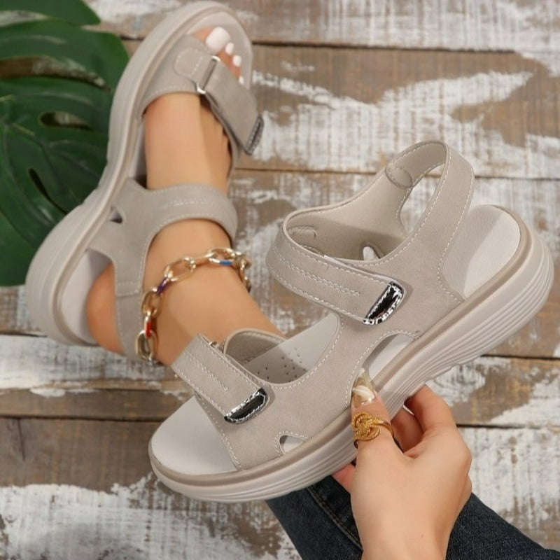 Andie - Sandales à plateforme ajustables avec deux lanières-Sandales-PARIS FEMME