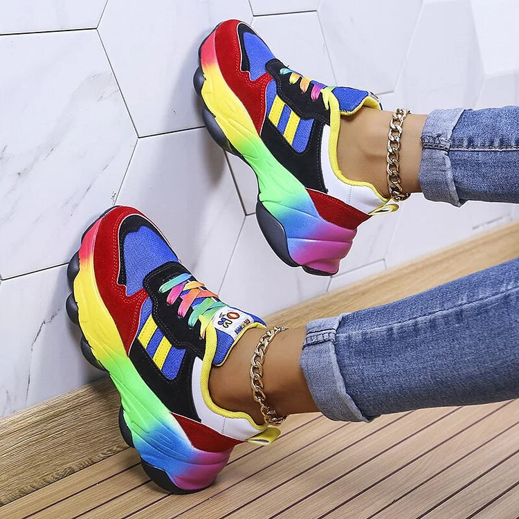 Chaussures orthopédiques arc-en-ciel - Confort - Style-Chaussures-PARIS FEMME